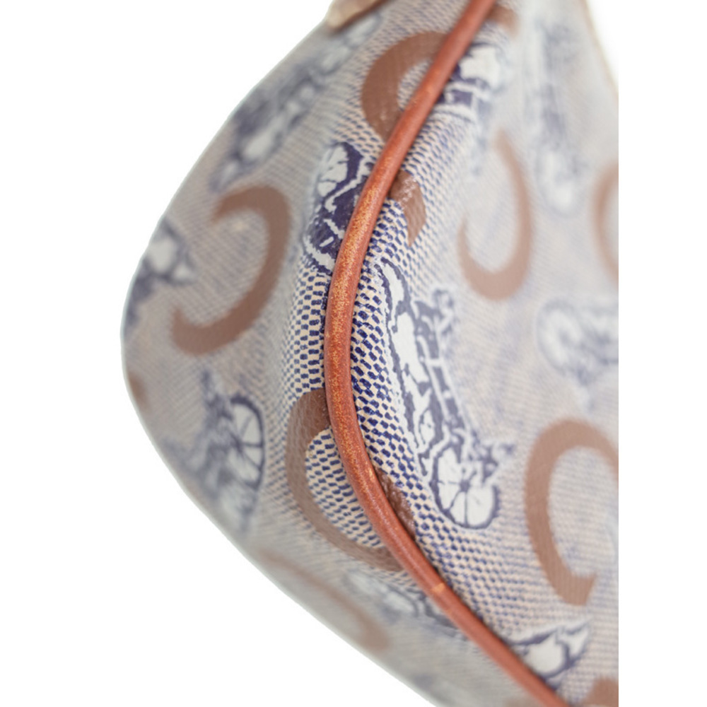 Celine Horse Carriage C Macadam Handbag Blue Brown - image 4